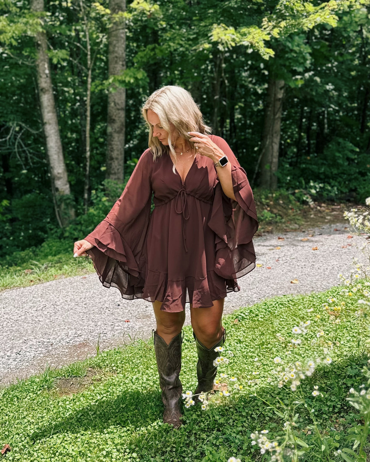 Round Here Ruffled Mini Dress