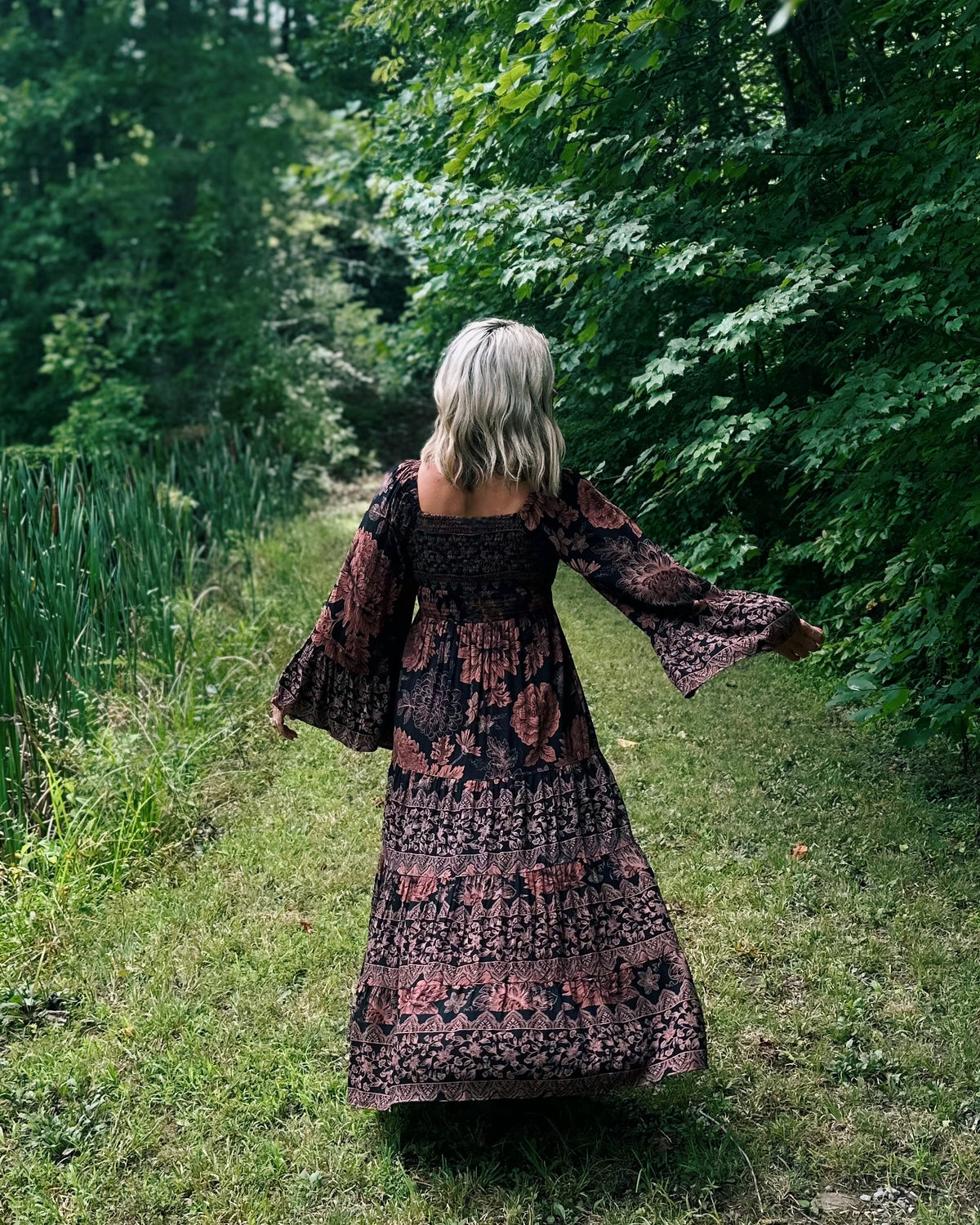 Bell Sleeve Maxi Dress
