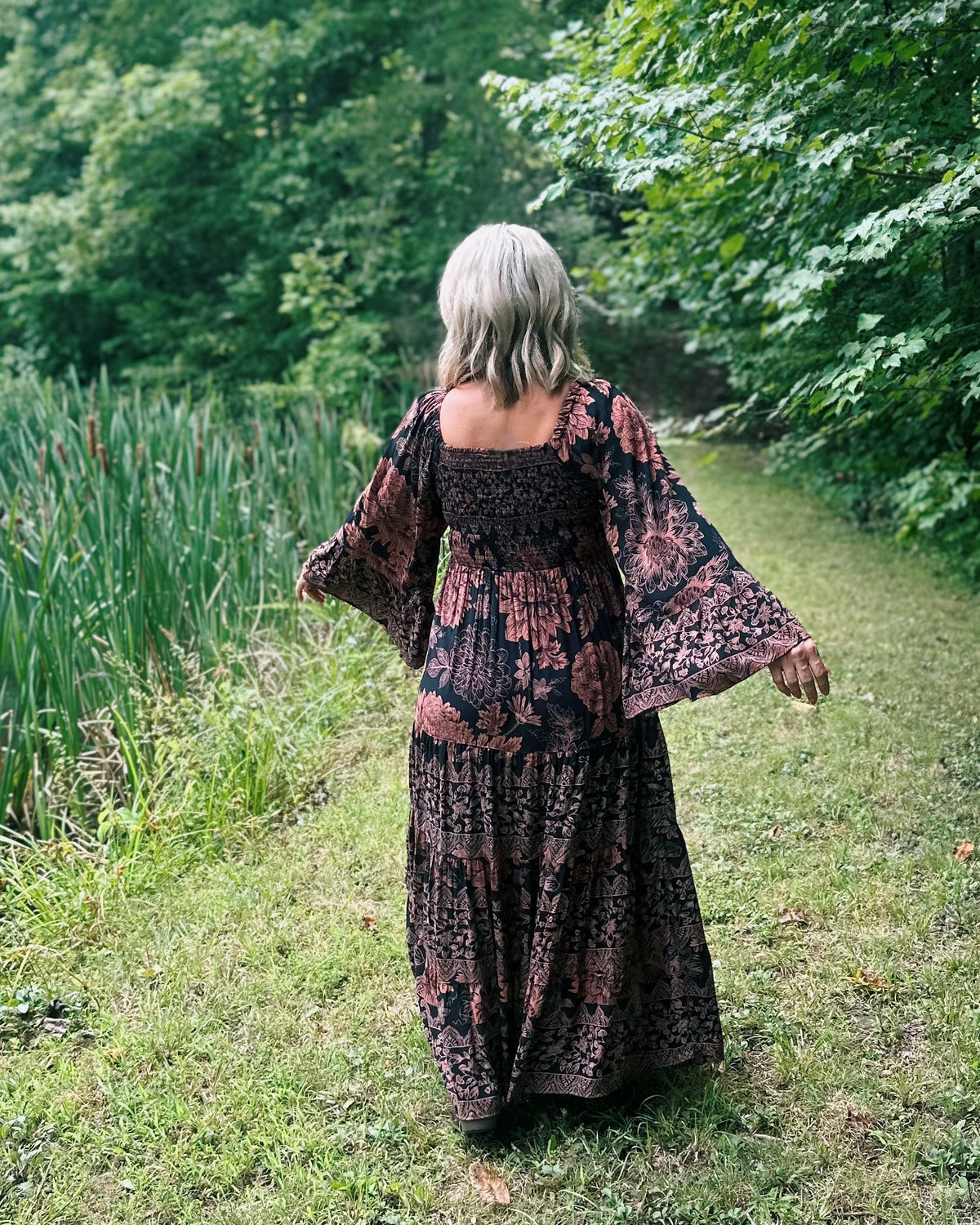Bell Sleeve Maxi Dress