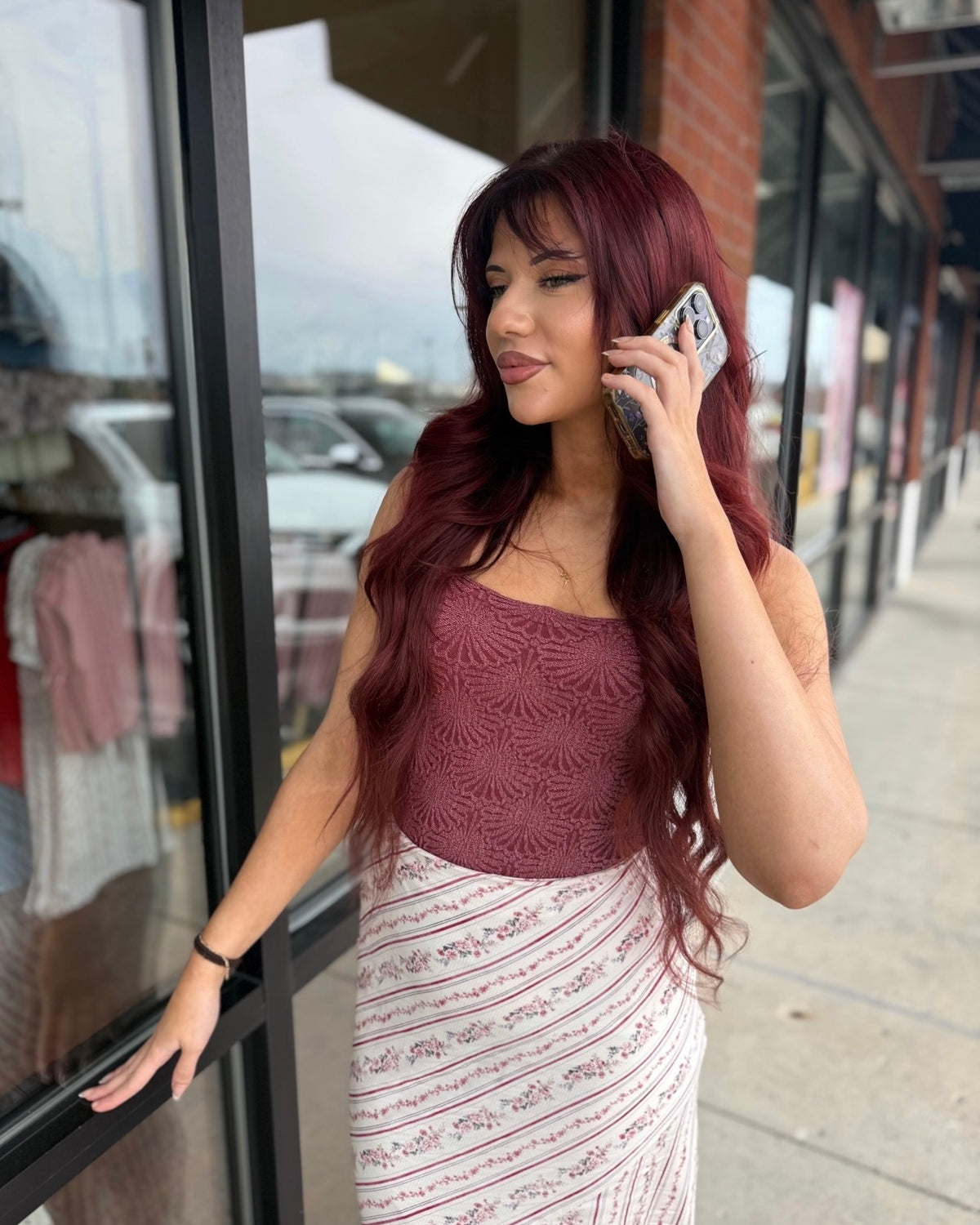 Free People Love Letter Cami Pomegranate