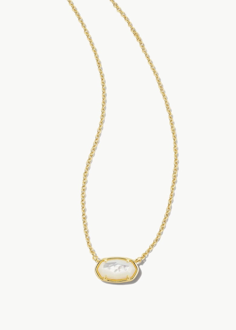 Kendra Scott Grayson Gold Pendant Necklace in Ivory Mother-of-Pearl