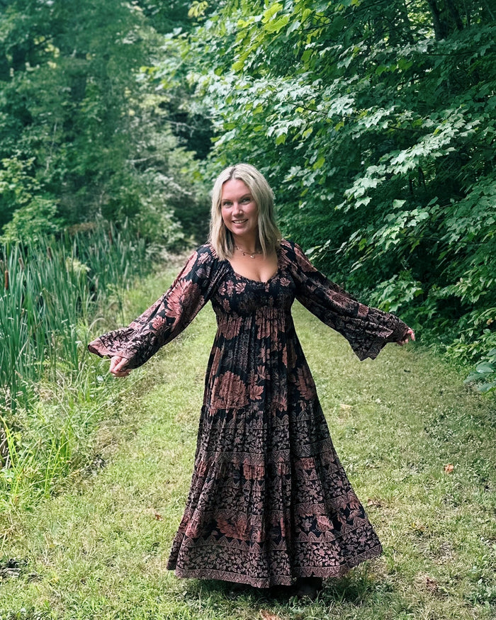 Bell Sleeve Maxi Dress