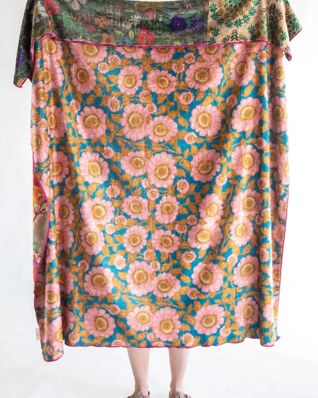 Natural Life Reversible Cozy Block Patchwork Blanket