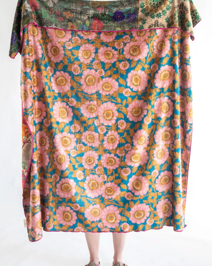 Natural Life Reversible Cozy Block Patchwork Blanket