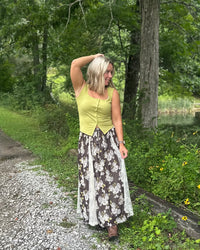 Pops of Pistachio Mesh Lace Skirt