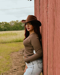 Free People Easy Does It Tee in espresso