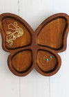 Natural Life Wood Trinket Butterfly Dish