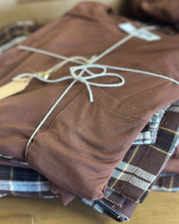 Plaid Pajama Pant Sets + Short Sleeve Shirt