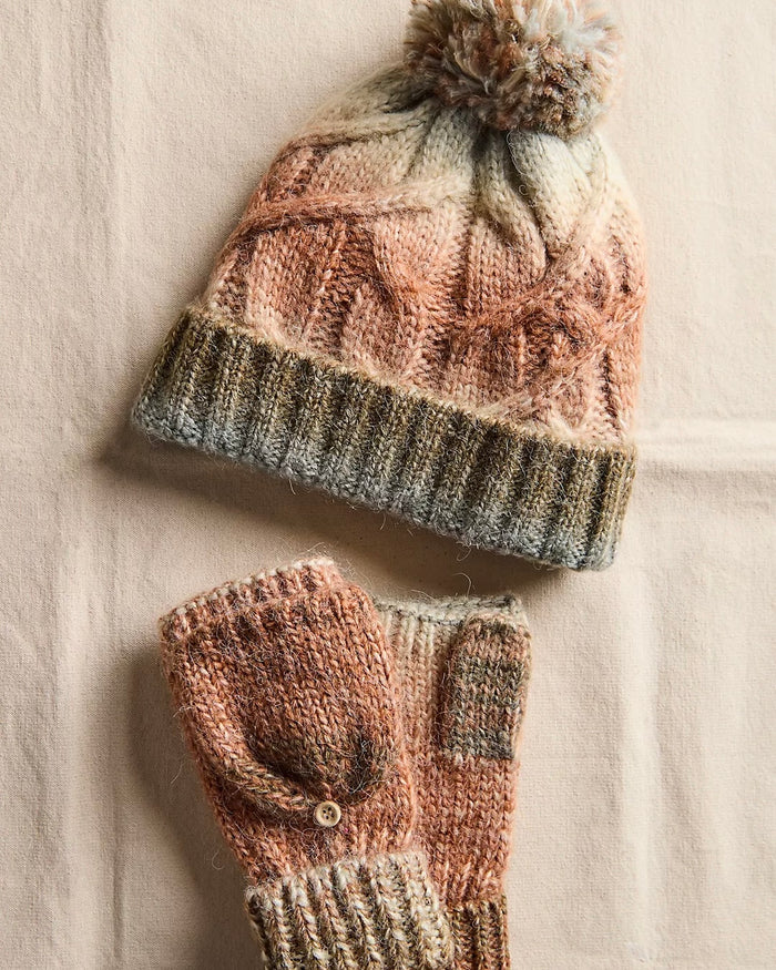 Free People Rainbow Run Hat + Gloves Set
