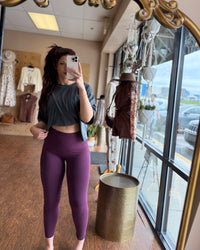 Free People Good Karma Leggings Black Cherry