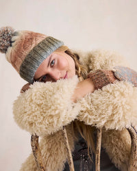 Free People Rainbow Run Hat + Gloves Set