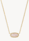 Kendra Scott Gold Elisa Rose Quartz Necklace