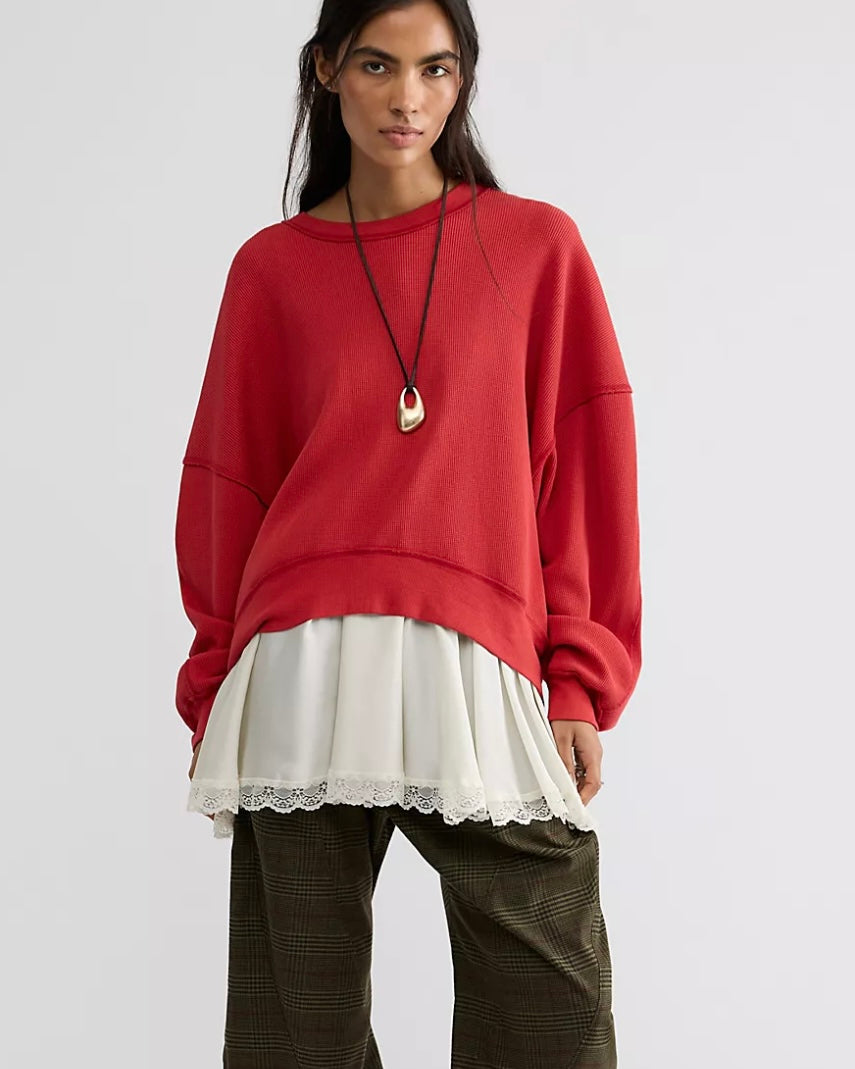 Free People Skyline Tee in Salsa