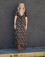 Black Daisy Cut Out Maxi Dress