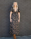 Black Daisy Cut Out Maxi Dress