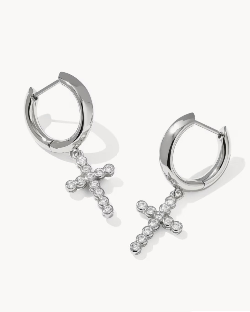 Kendra Scott Crystal Cross Huggies
