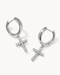 Kendra Scott Crystal Cross Huggies