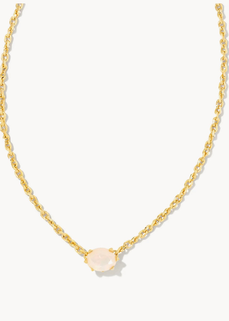 Kendra Scott Cailin Gold Pendant Necklace in Champagne Opal Crystal