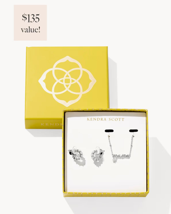Kendra Scott Mama + Cailin Gift Set White Crystal