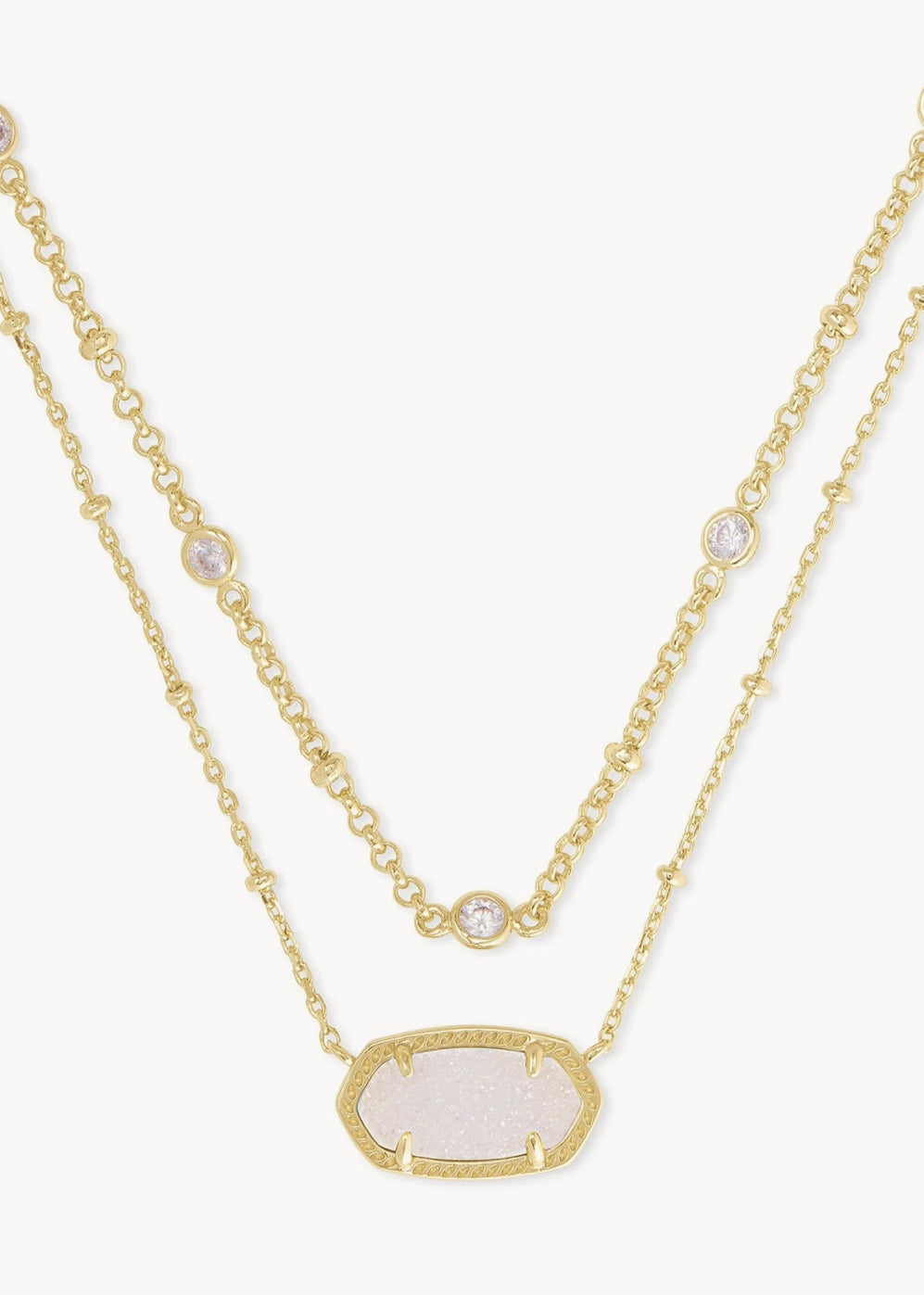 Grayson Gold Pendant Necklace in Iridescent Drusy | Kendra Scott