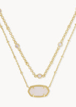 Kendra Scott Gold Multi Strand Iridescent Drusy Layered Necklace