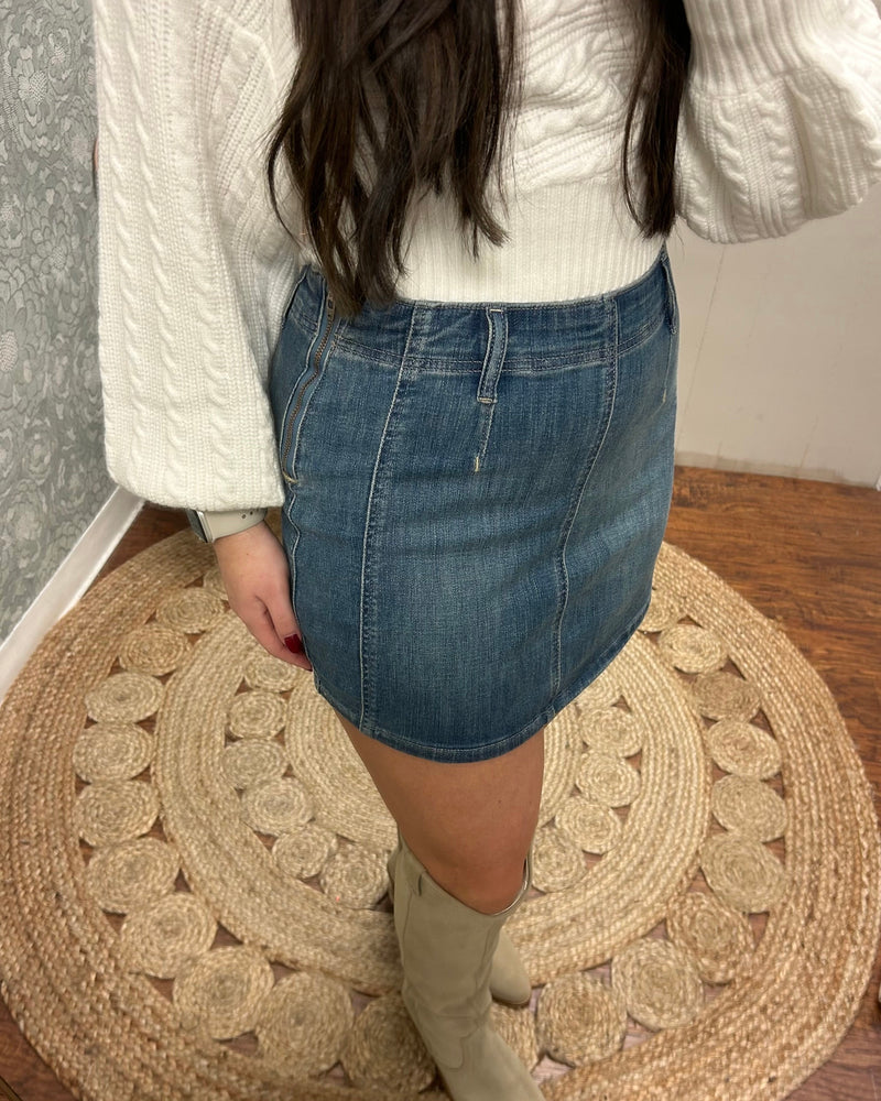 Free People Daylight Denim Mini Skirt