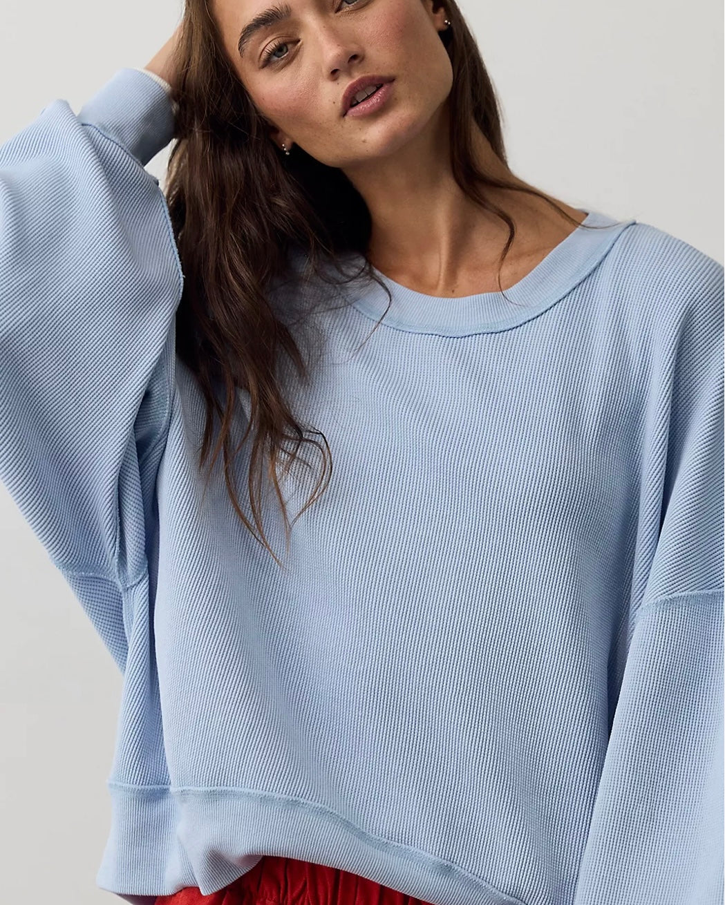 Free People Skyline Tee in Blue Snowflake