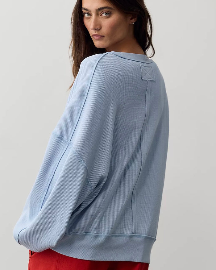 Free People Skyline Tee in Blue Snowflake