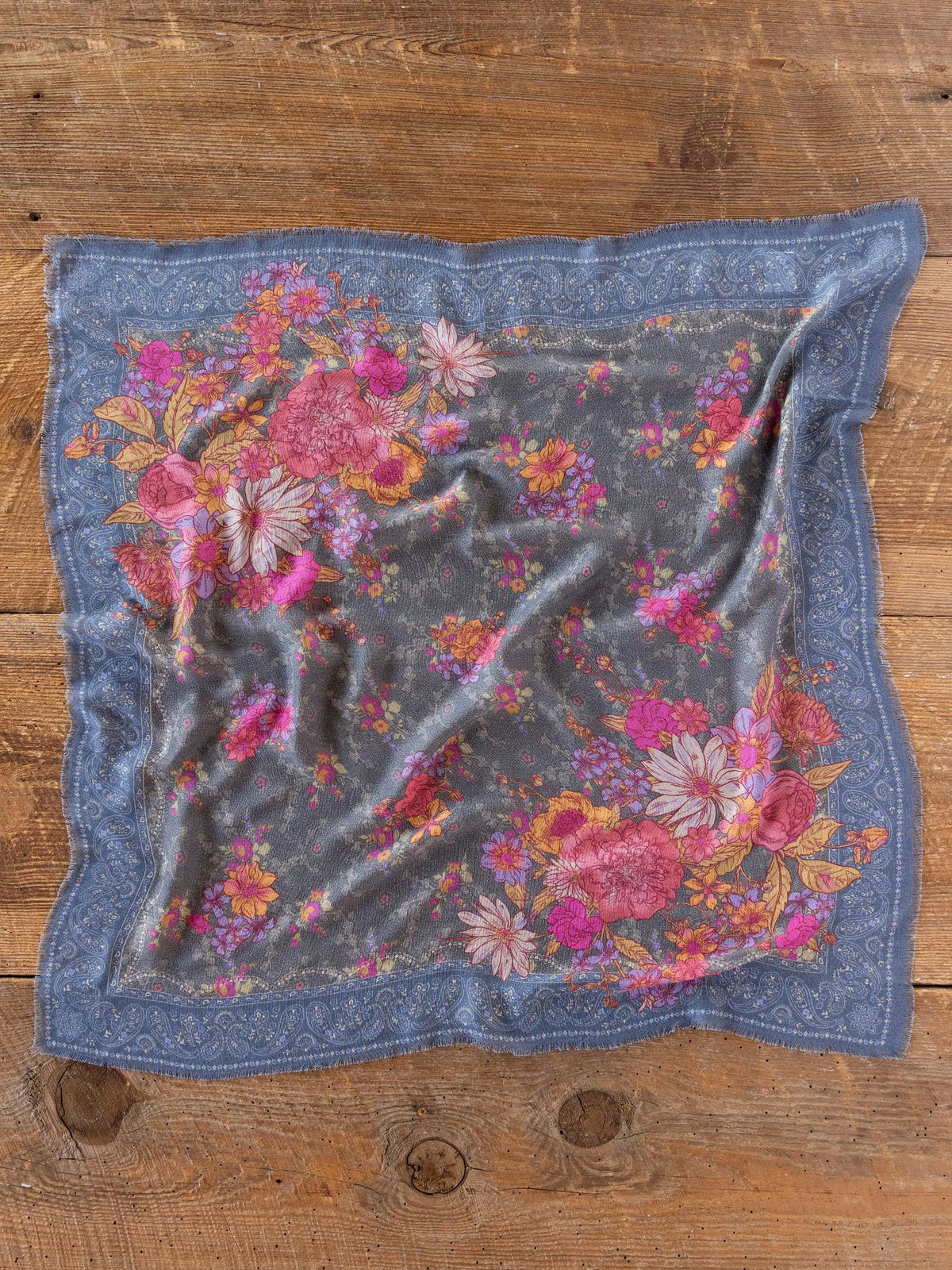 Natural Life Boho Bandana Scarf in Cross Stitch
