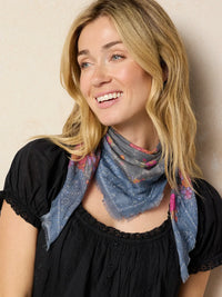 Natural Life Boho Bandana Scarf in Cross Stitch