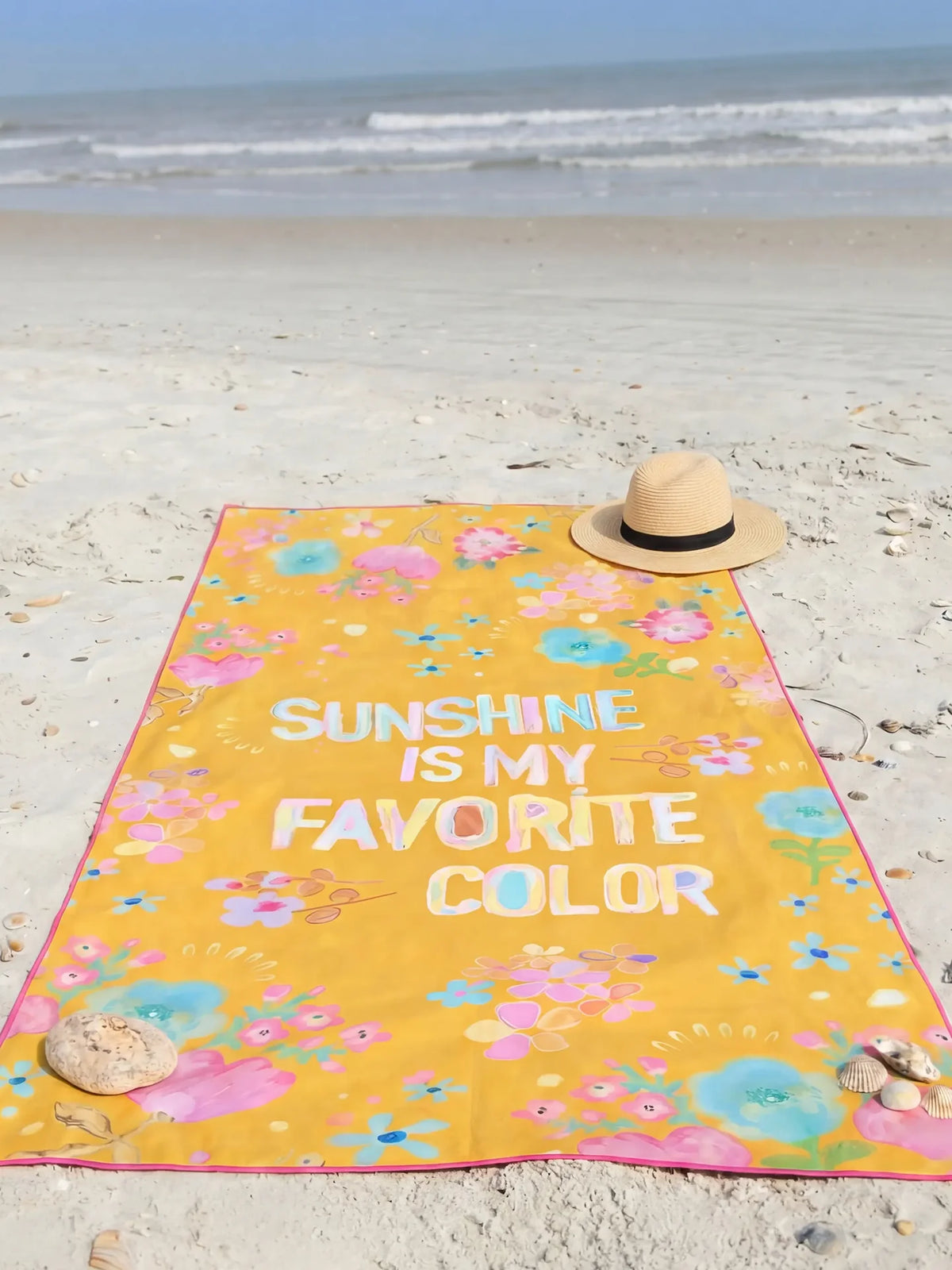 Natural Life Double Sided Microfiber Beach Towel/ Yoga Mat