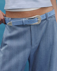 Free People Cannon Suede Belt in cornflower