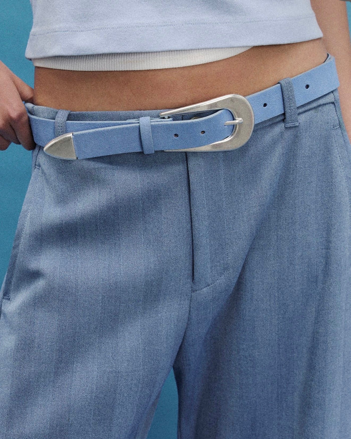 Free People Cannon Suede Belt in cornflower