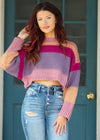 Purple Haze Crop Sweater