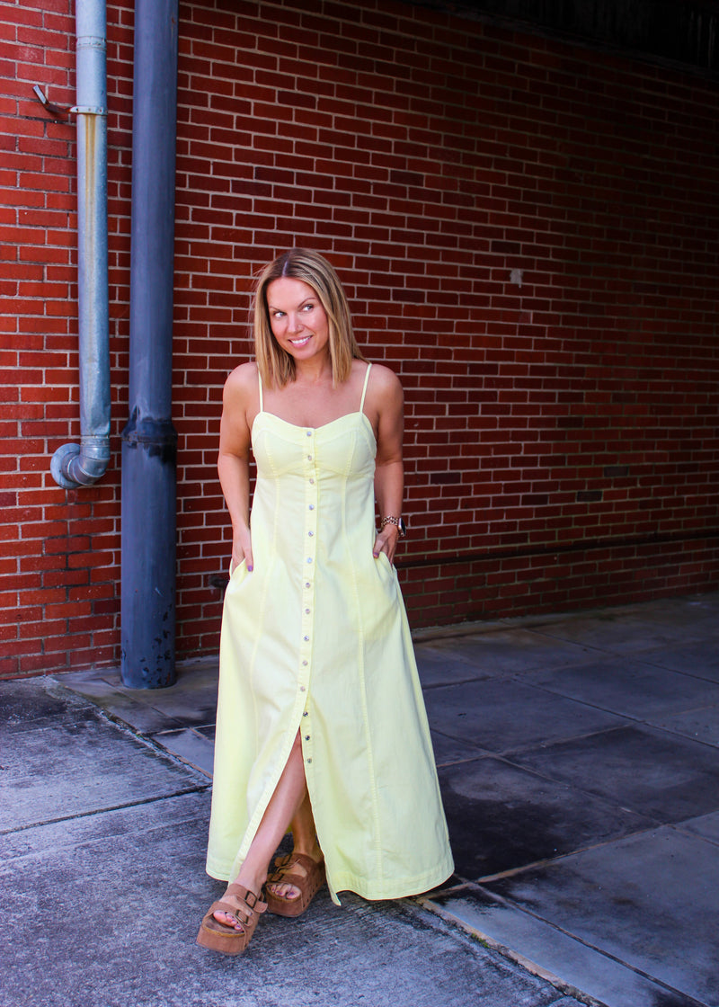 Free People Just Jill Maxi Dress - Yellow