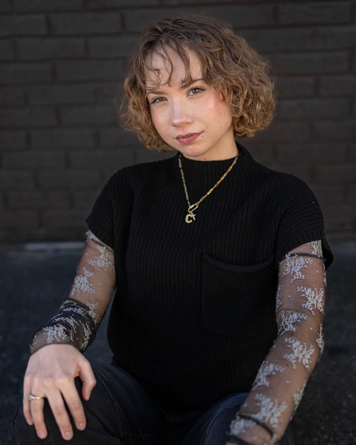 Free People Two Tone Lady Lux Layering Top