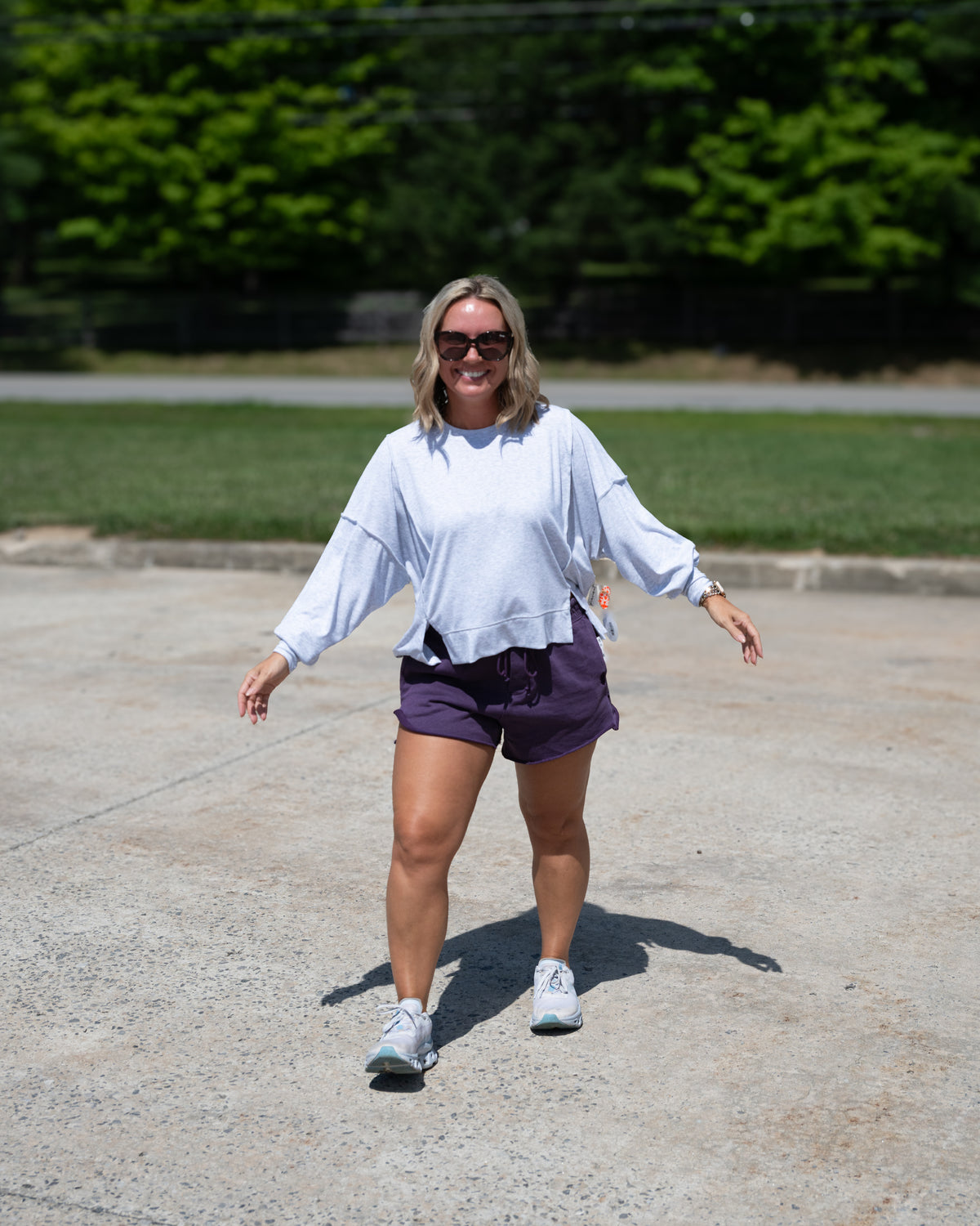 Free People All My Love Long Sleeve in Heather Grey