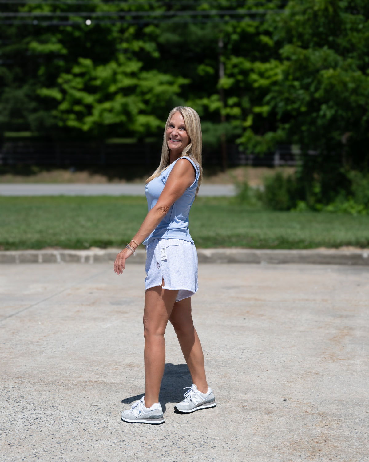 Free People Knockout Shorts in heather grey