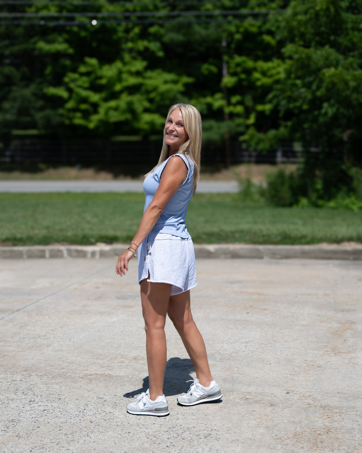 Free People Knockout Shorts in heather grey