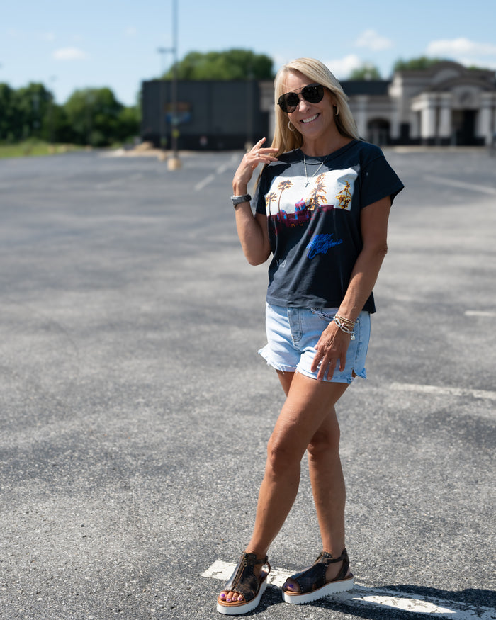 Licensed Daydreamer Eagles Hotel California Reverse Girlfriend Tee