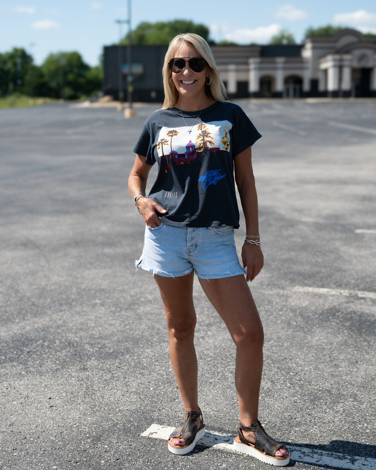 Licensed Daydreamer Eagles Hotel California Reverse Girlfriend Tee