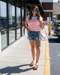Free People Morning Pages Henley in Coral Combo