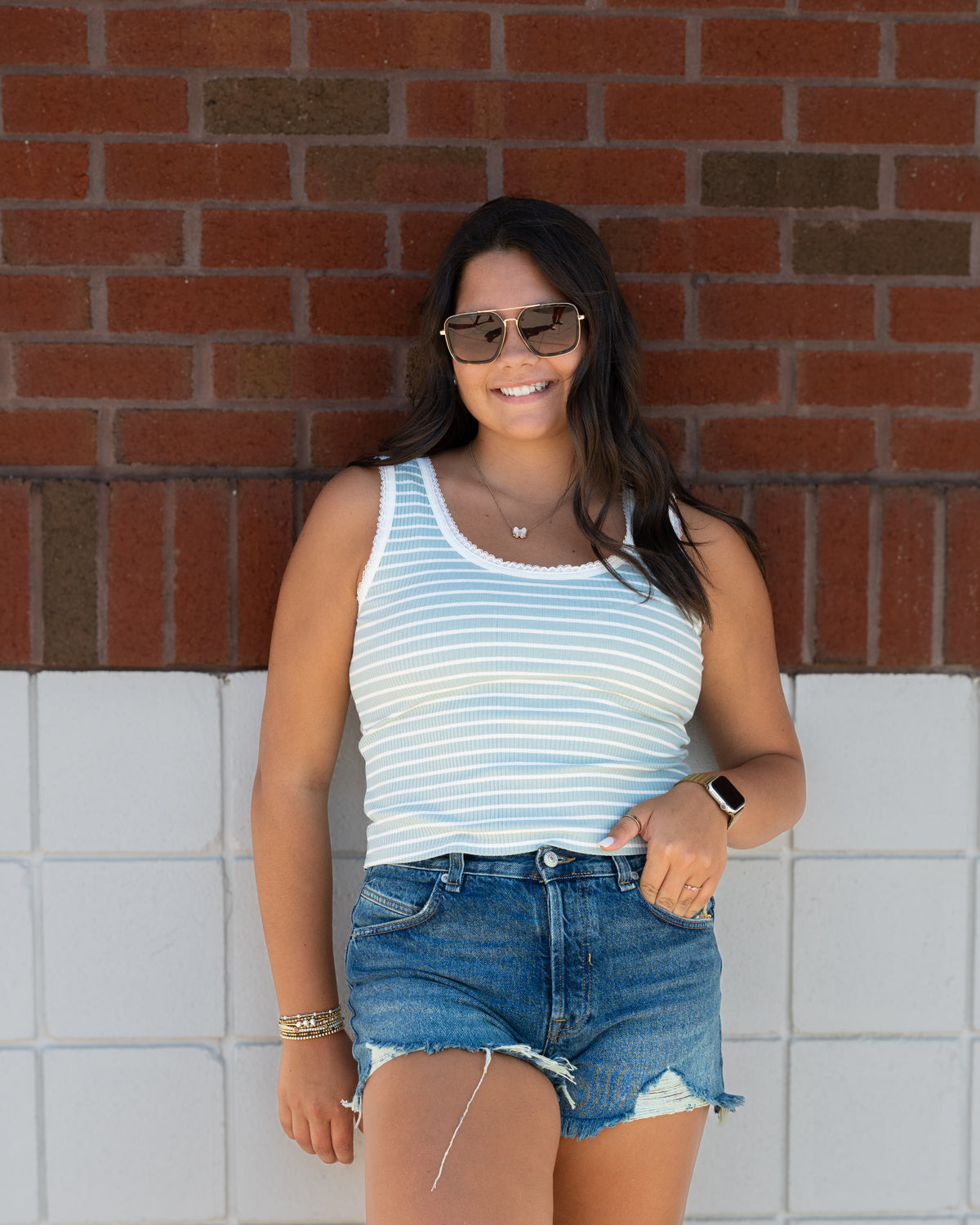 Sadie & Sage Deja Vu Stripe Tank