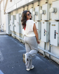 Free People Quick Step Heather Pant in Heather Grey