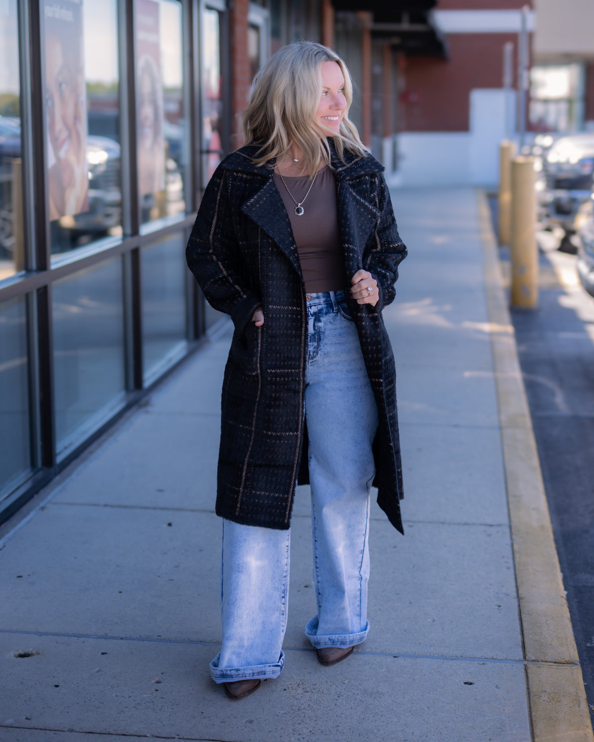 Sage the Label Marceau Houndstooth Coat