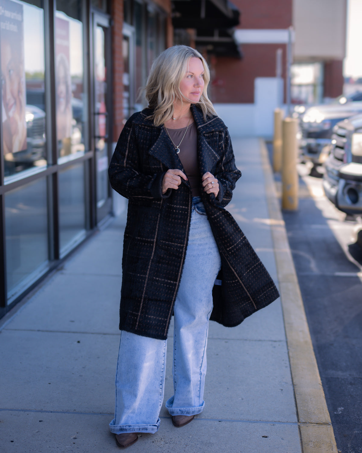 Sage the Label Marceau Houndstooth Coat