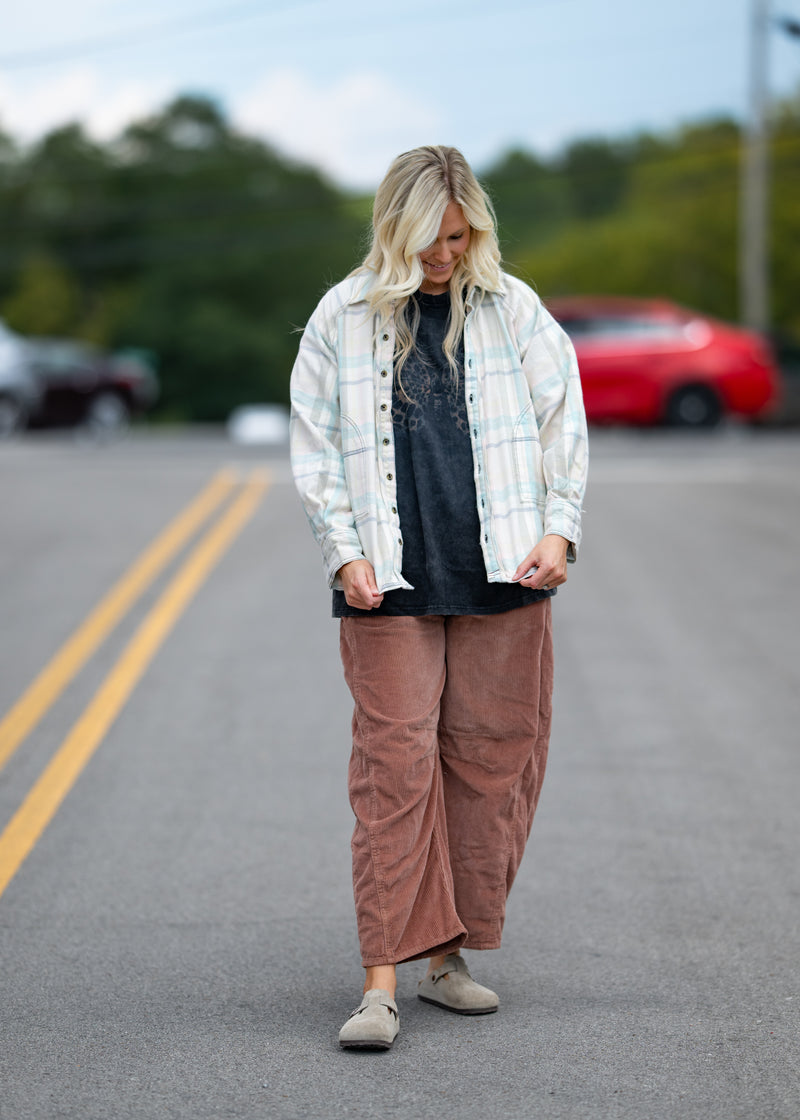 Free People Girl Meets Boy Plaid Shirt