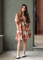 Puff Sleeve Print Dress