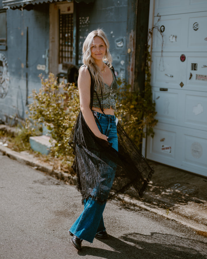 Take on the Night Lace Duster