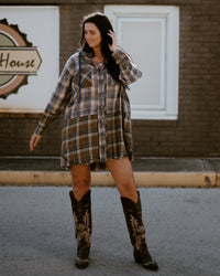 Rustic Rebel Hooded Plaid